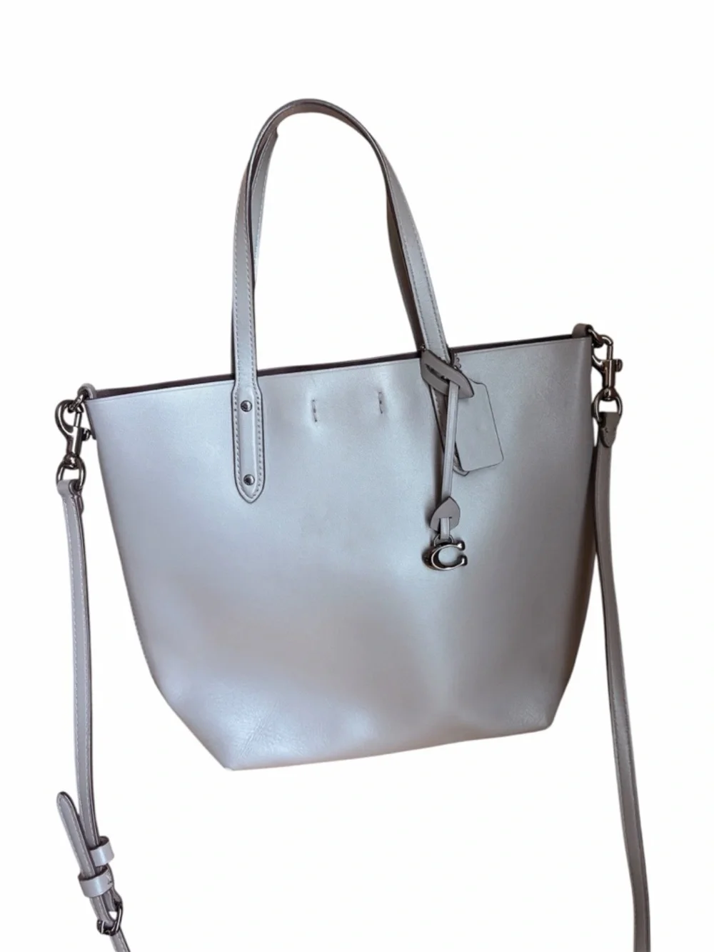 Coach Central Shopper leather tote with strap